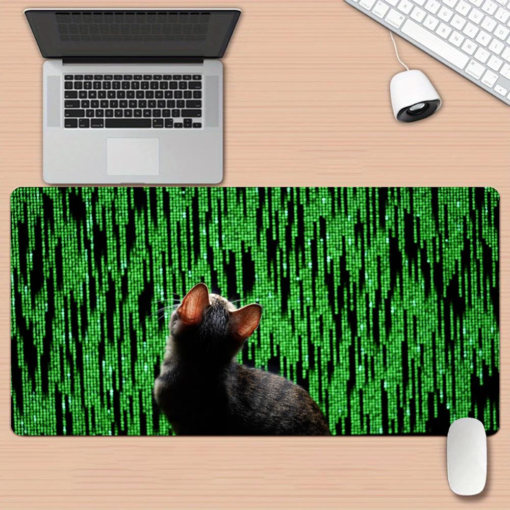 Office Desk Tech Accessories - Tech Matrix Code Cat Art large