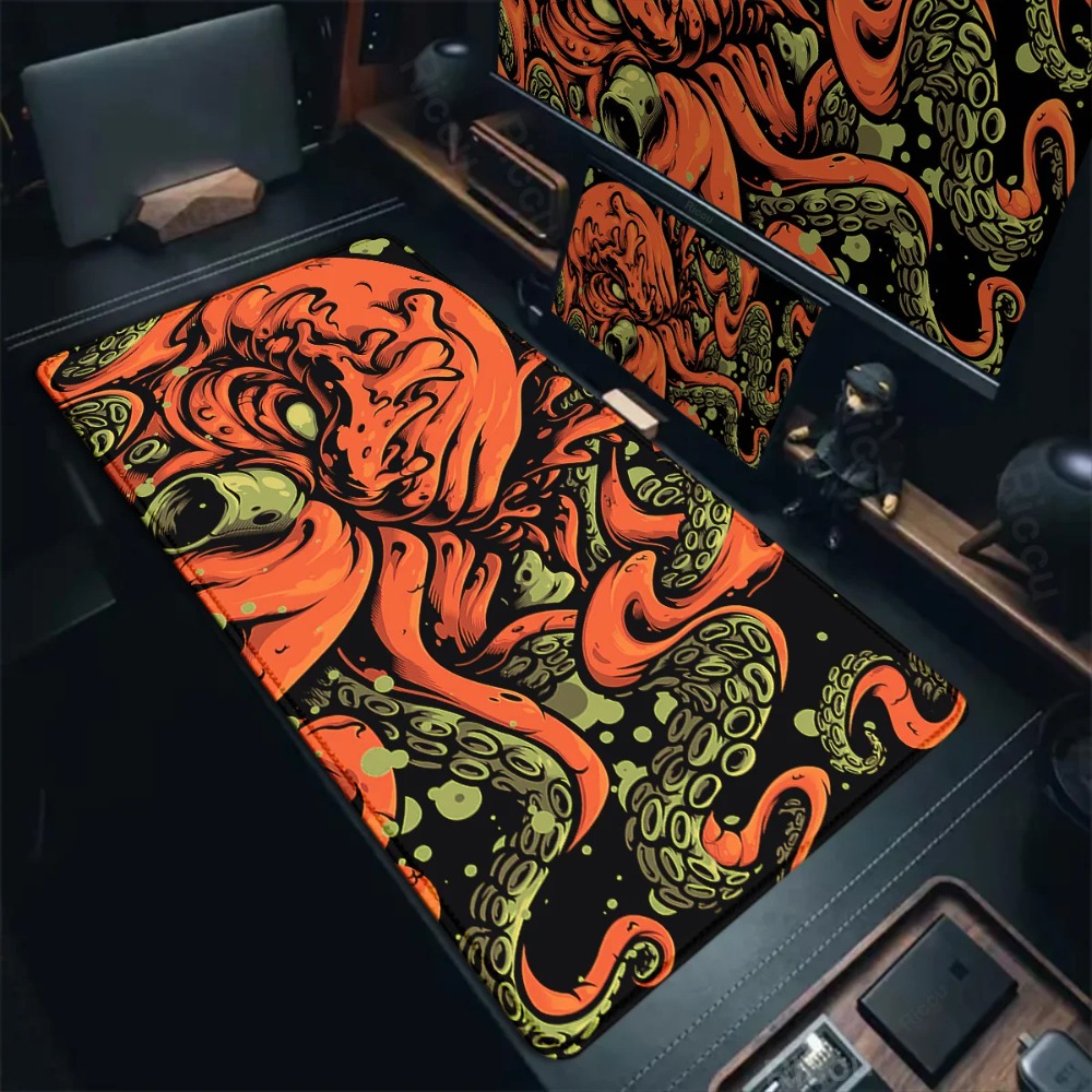 Office Desk Tech Accessories - Octopus Monster Mouse Pad Large Size