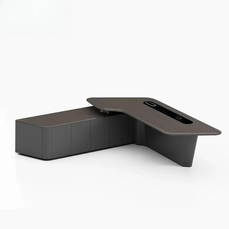 L Shape With Drawer White Luxu - огляд і ціна Office Tech And Management