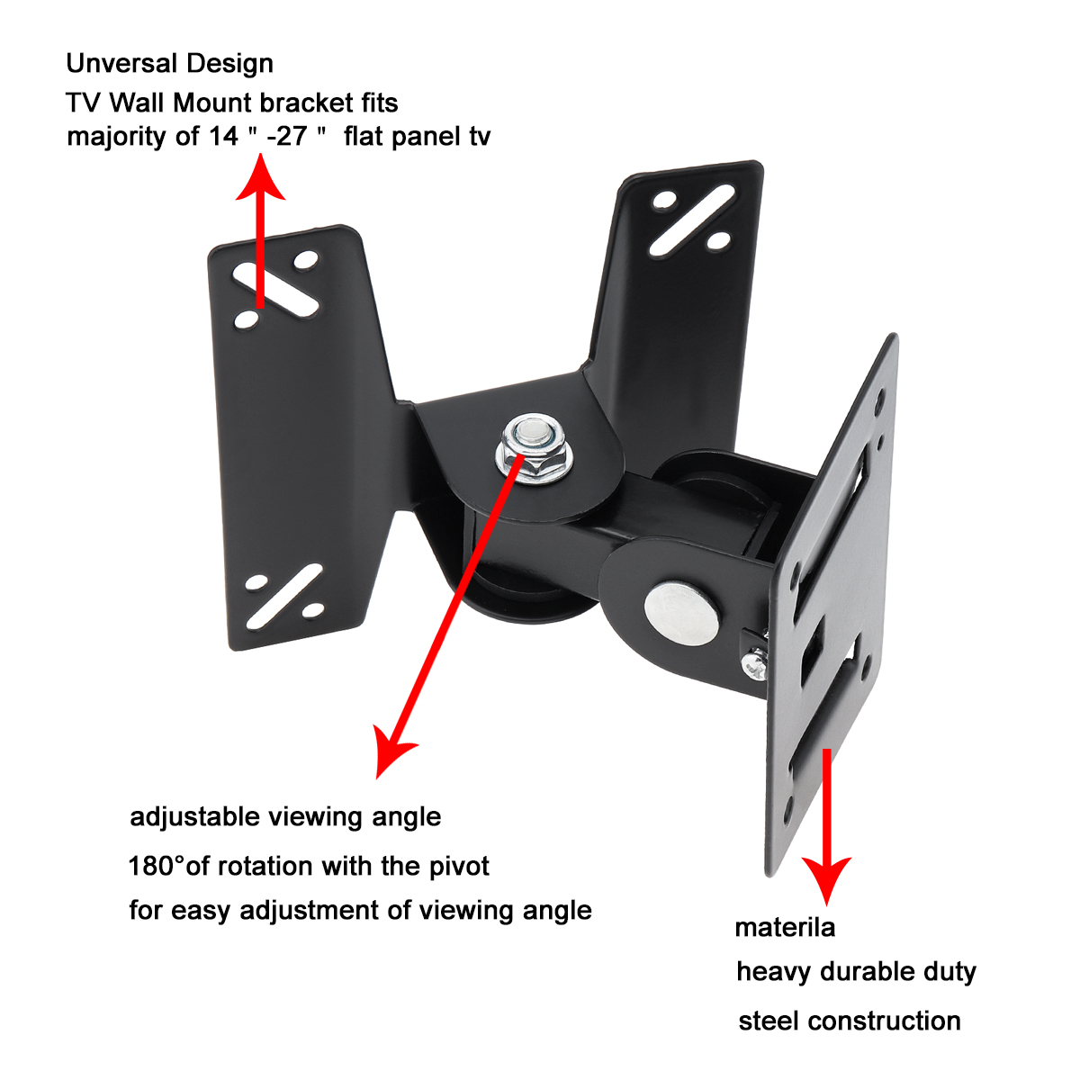 Universal Adjustable TV Wall M - огляд і ціна Flat Panel Mount Tilt