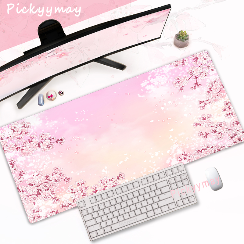 Pink Cherry Blossoms Mousepad  - огляд і ціна Office Desk Tech Accessories