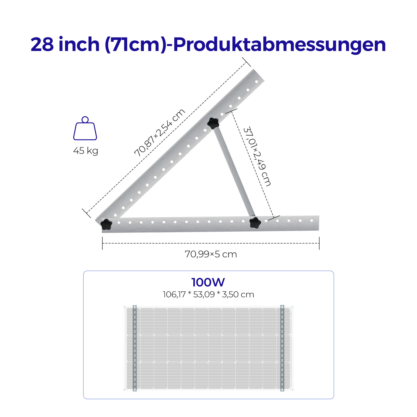 Renogy 28in Adjustable Solar P - огляд і ціна Flat Panel Mount Tilt