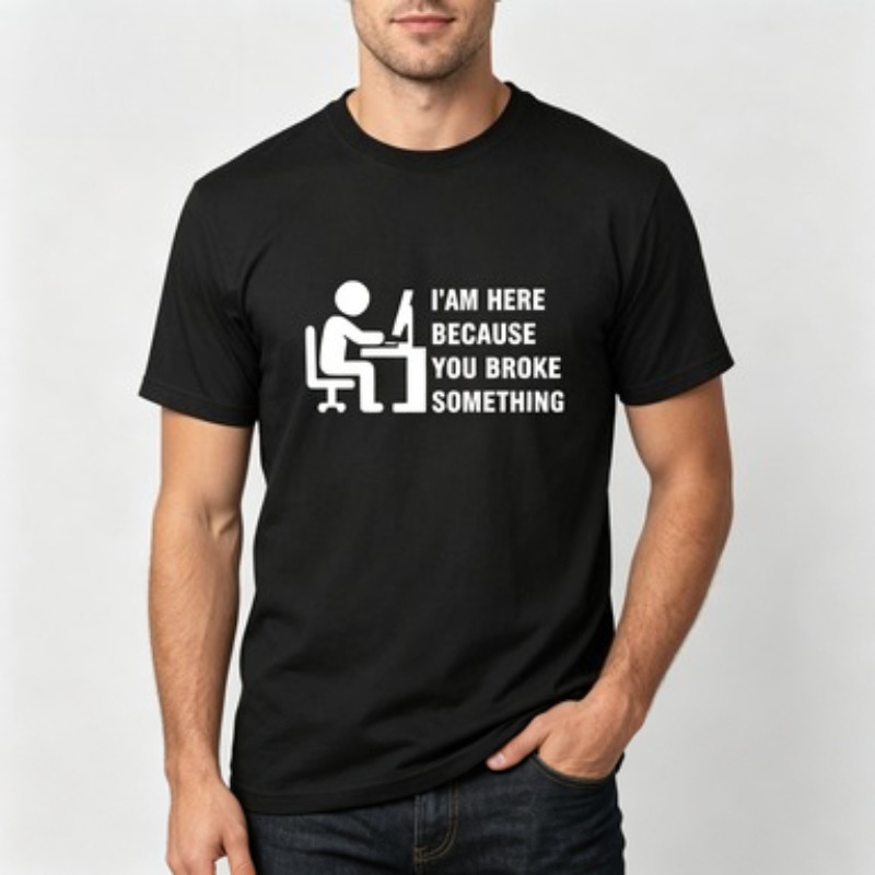 Soft Cotton Men T-shirt Tech S - огляд і ціна Tech Office Worker
