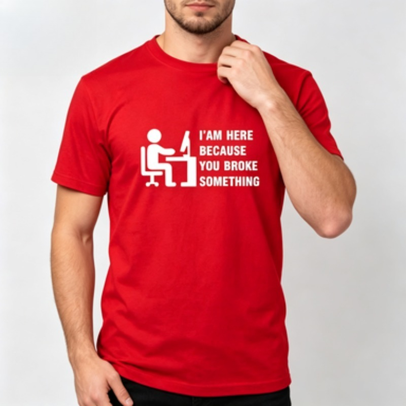 Soft Cotton Men T-shirt Tech S - огляд і ціна Tech Office Worker