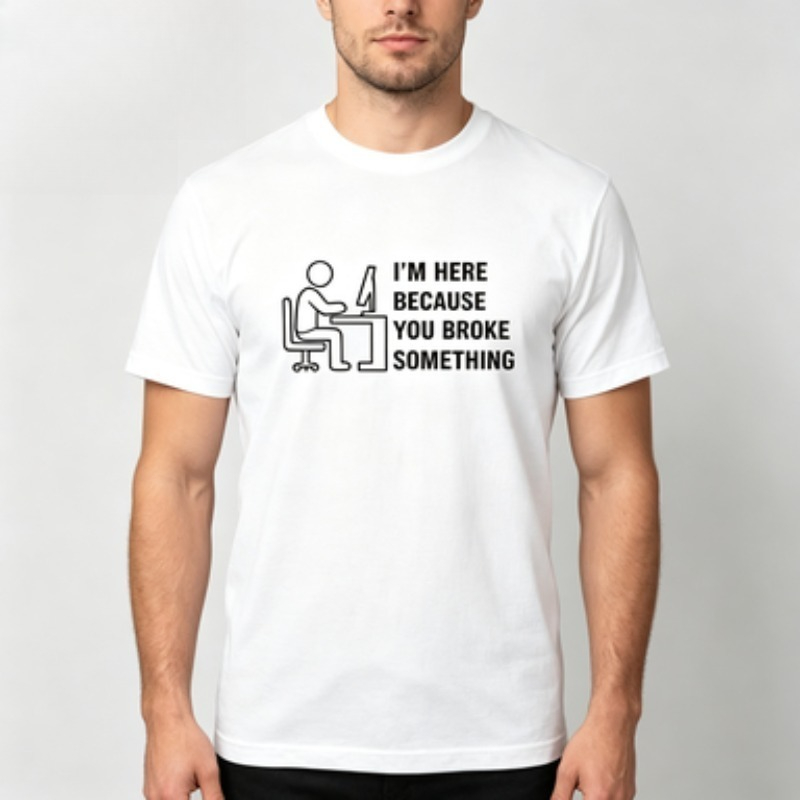 Soft Cotton Men T-shirt Tech S - огляд і ціна Tech Office Worker