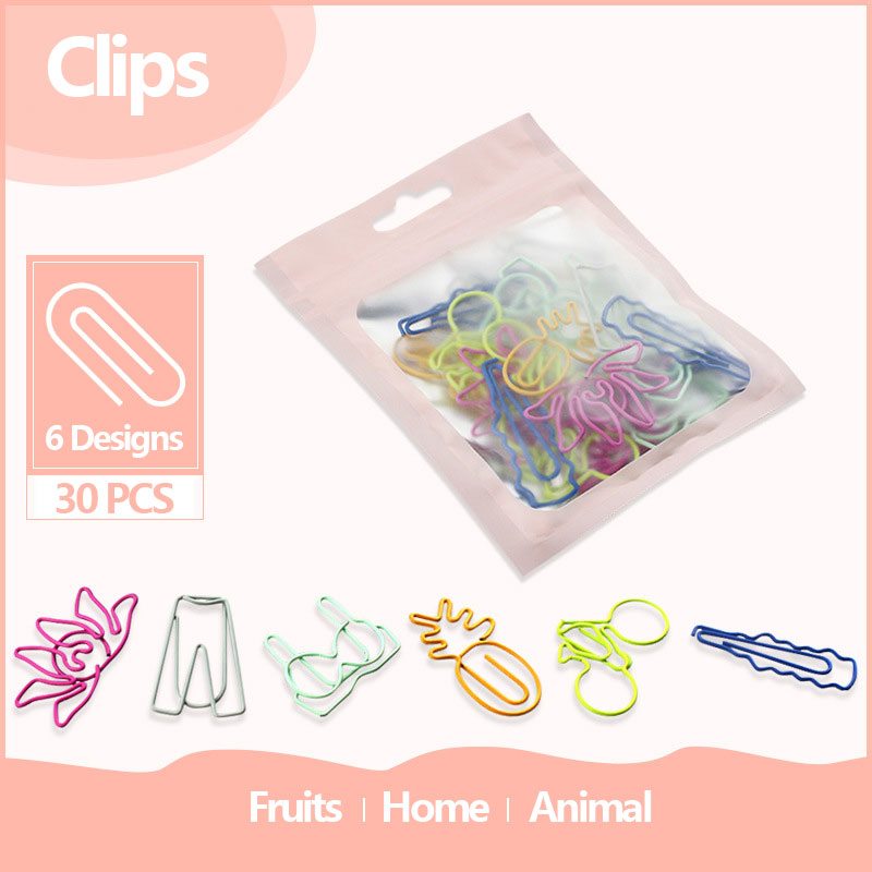 30 PCS Kawaii Paper Clips Book - огляд і ціна Office Desk Tech Accessories