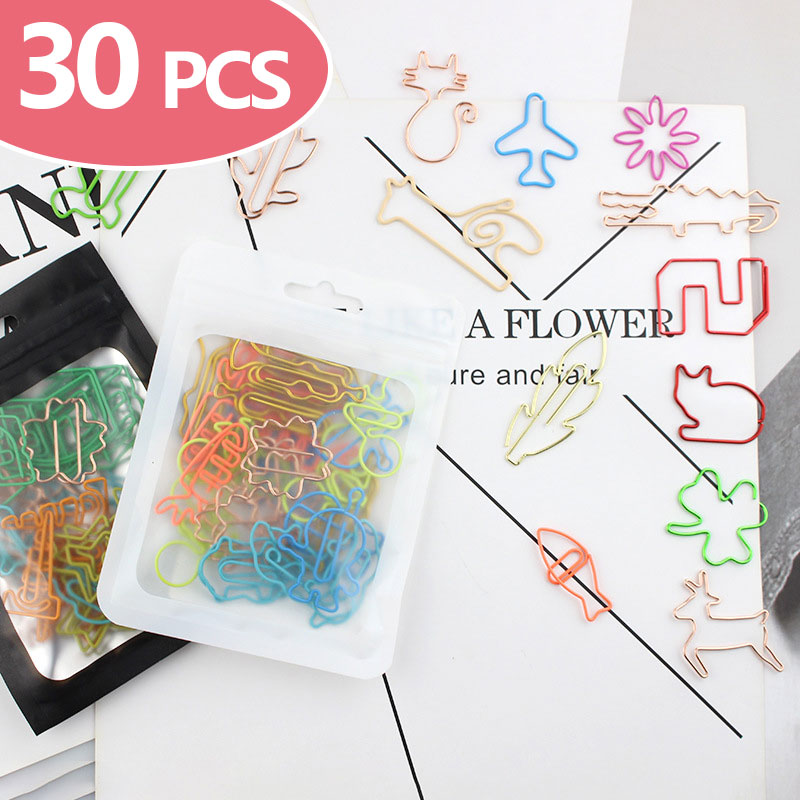 30 PCS Kawaii Paper Clips Book - огляд і ціна Office Desk Tech Accessories
