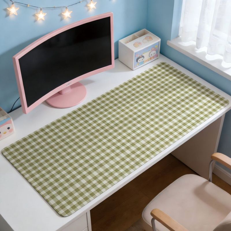 Olive Green Check Design Mouse - огляд і ціна Office Desk Tech Accessories